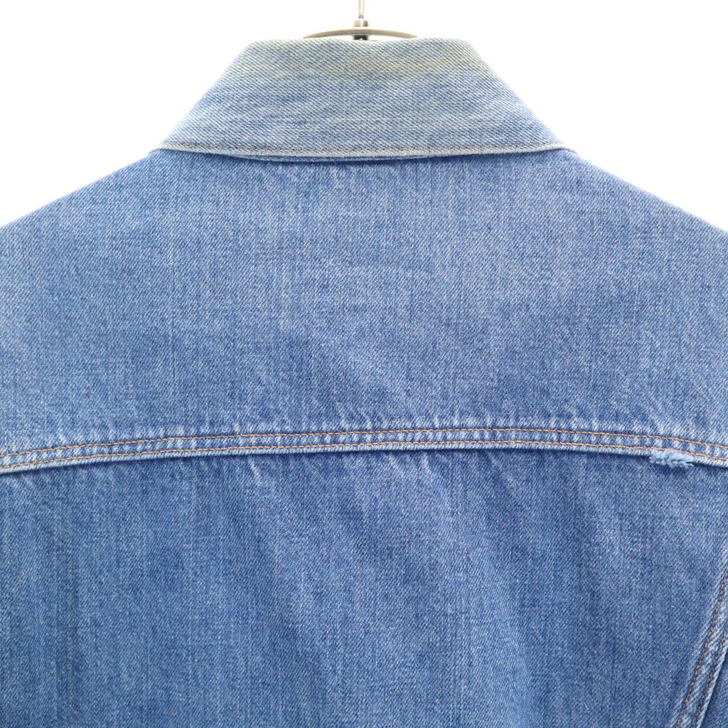 Triple LLL Brand 70s Vintage Denim Jacket Wash Blue Denim Jacket Trucker Men's Used
