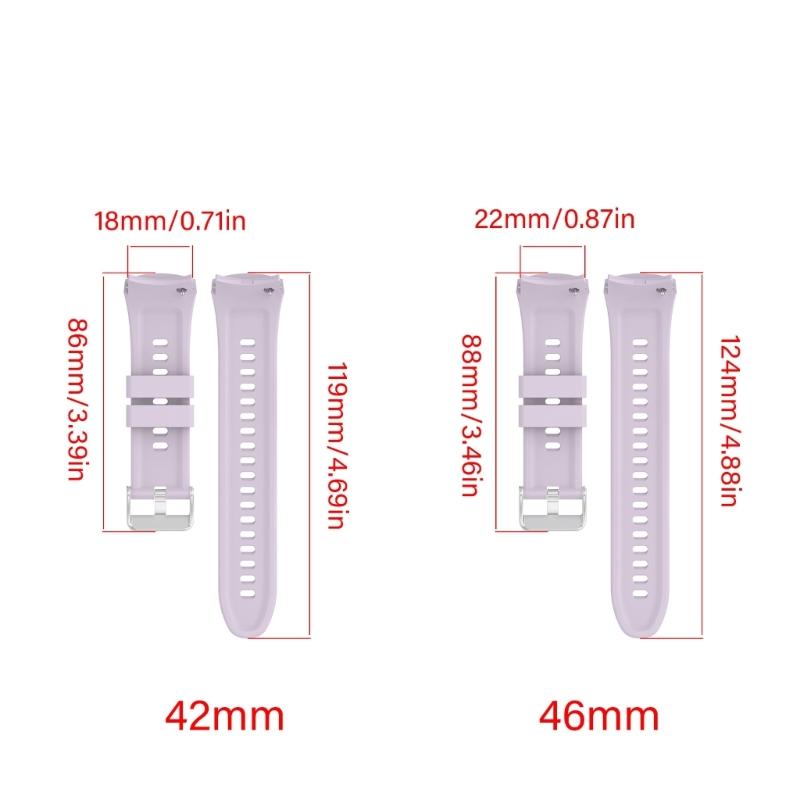Silicone Wriststrap Replacement Quick Release Bracelets Watch Band Breathable Belt Straps for Watch 5 42mm/46mm