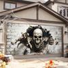 6x13Ft Halloween Garage Door Cover Garage Banner Skull Decor