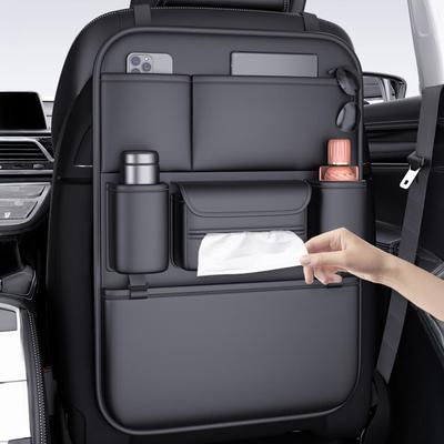 Artificial  Leather Car Seat Organizer Storage Bag with Multiple Pockets for Car Back Seat Hanging Accessories