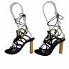 Pristine Salvatore Ferragamo Sandals VINCI X5 Gancini Suede Strap black Women 6 Used