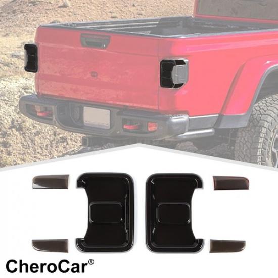 Translucent Black Tail Light Covers LED Light Guards For Jeep Gladiator JT +