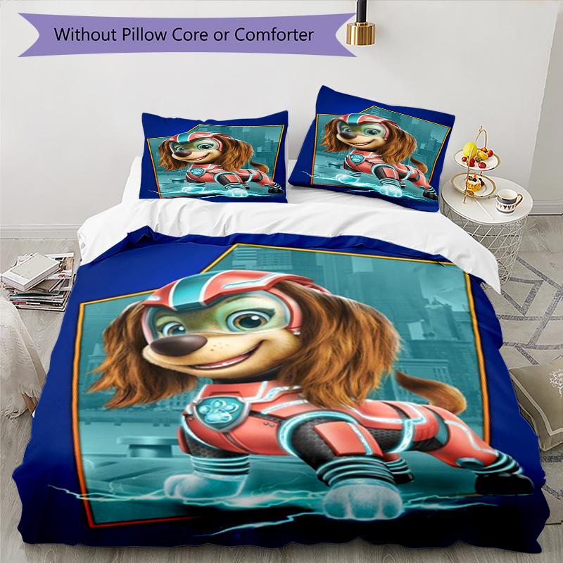 3pcs PAW Patrol Bedding Set Duvet Cover Closure Includes 1 Duvet Cover & 2 Pillowcases, Soft and Comfortable for All Seasons.