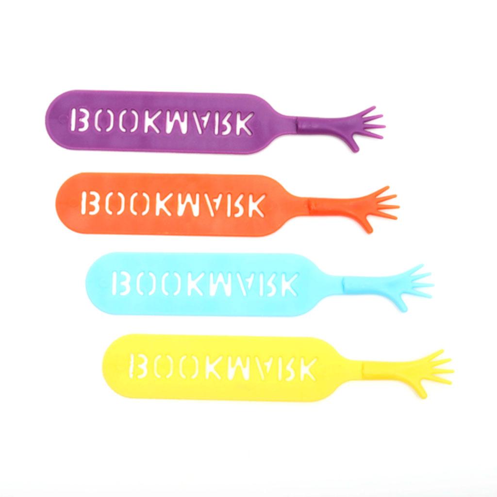 4pcs Funny Help Me Bookmarks Novelty Hand Pad Note Book Mark Stationery for Kids Students Teacher