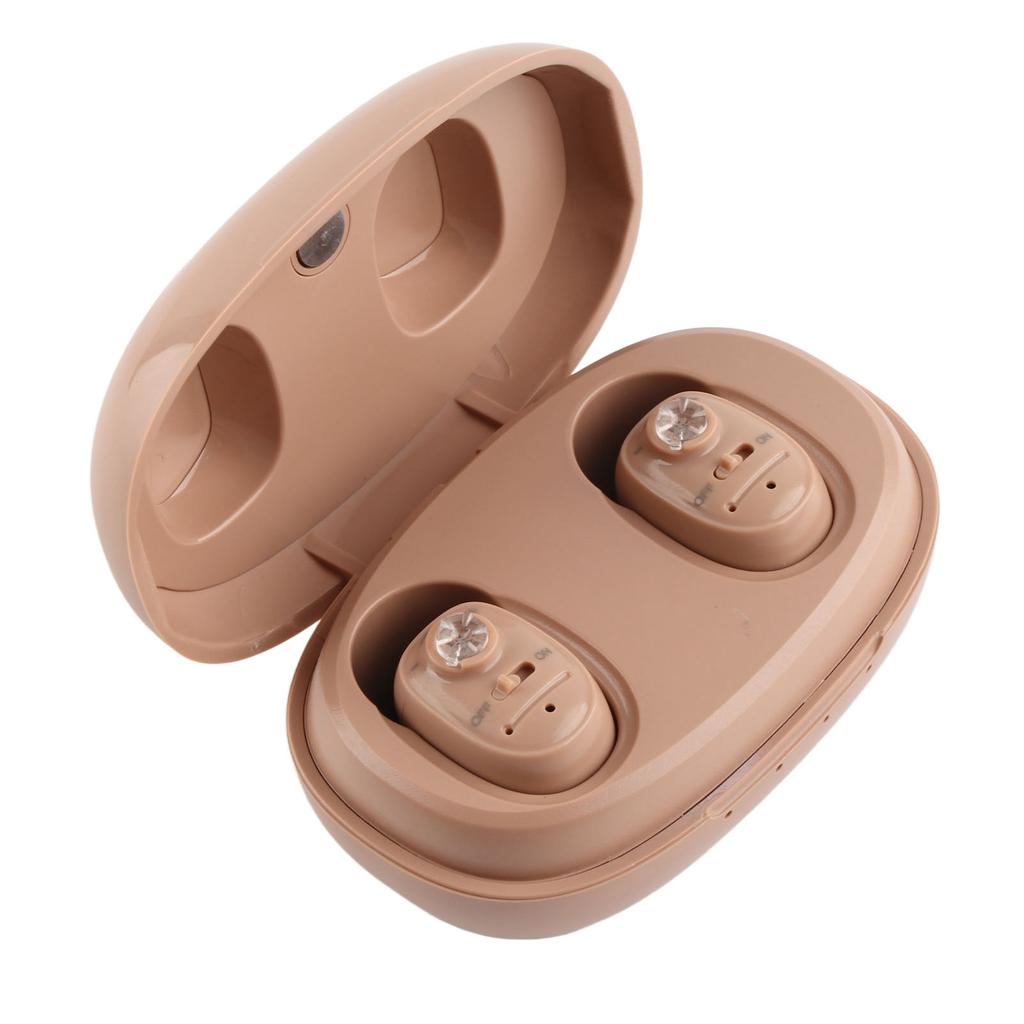 Digital Hearing Aids Rechargeable Lightweight Earbuds Hearing Amplifier with Charging Case for Senio