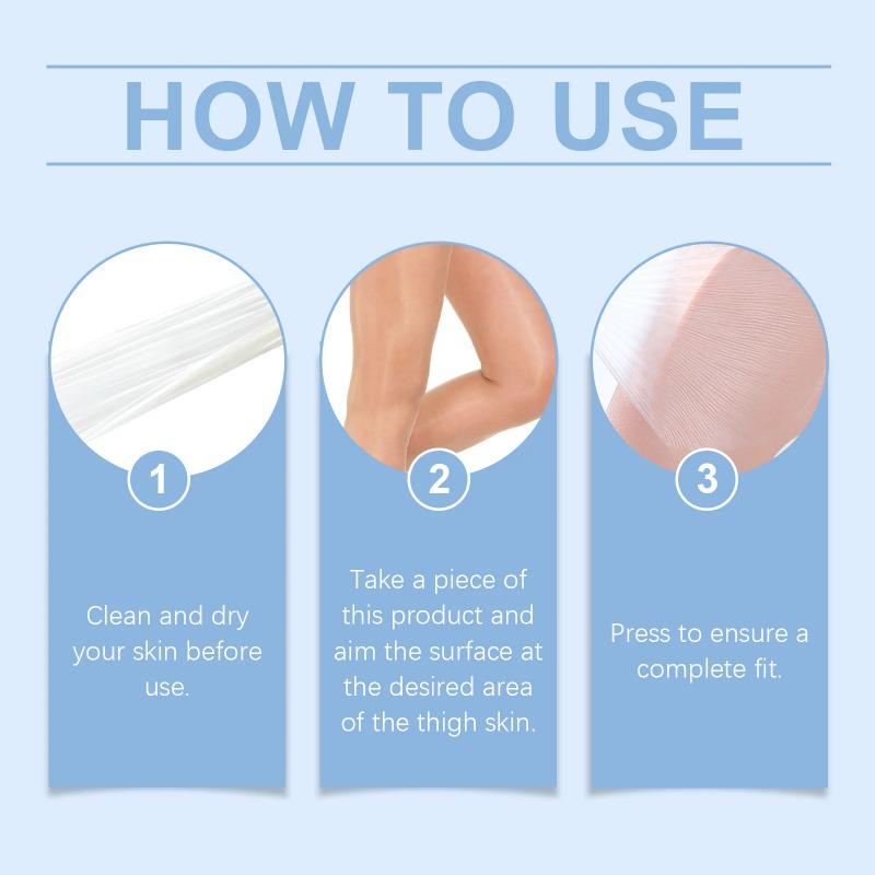 2-100Pcs V-Shaped Anti-Friction Thigh Tape, Invisible Sweat-Absorbent Anti-Chafing Patches, Comfortable Body Sticker for Pain Relief