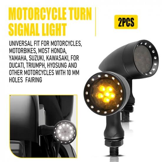 2/4X Motorcycle Signal Turn LED Blinker Lights For Harley Sportster XL 1200 883
