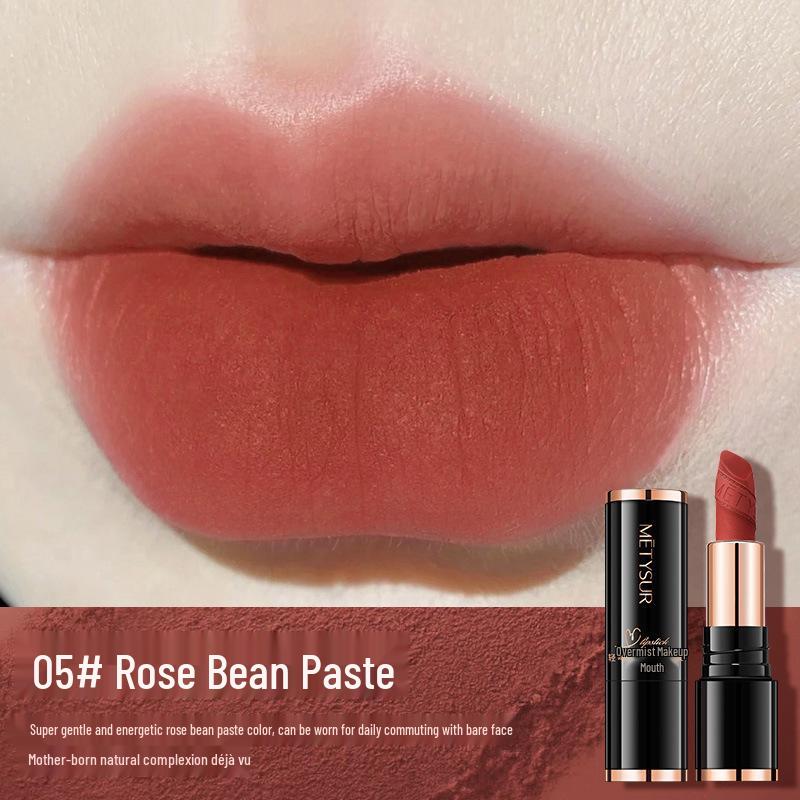 

Meiti Xiu Light Kiss Velvet Matte Long-Lasting Lipstick in Black Tube - Easy to Apply, Non-Fading, Whitening Finish.