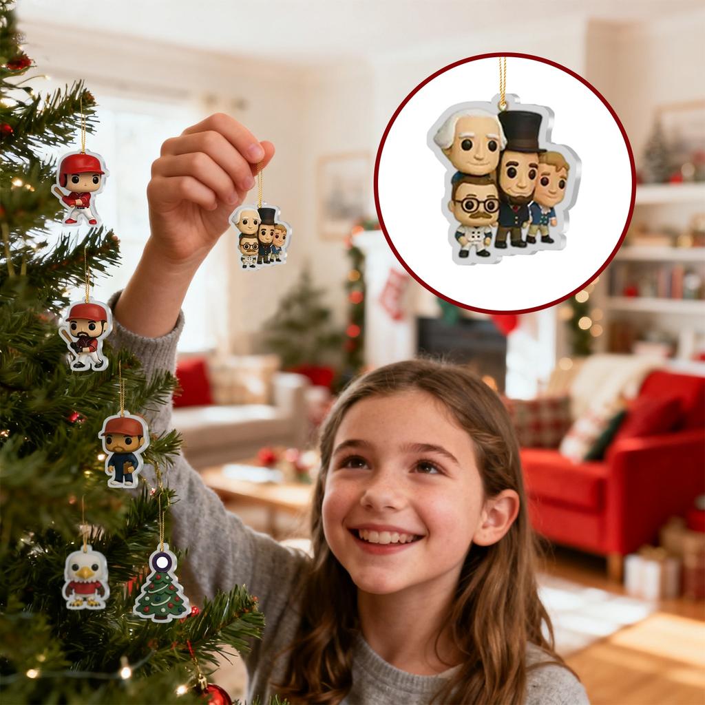 Countdown Calendar 24 Cute Acrylic Pendant, Christmas Tree Decoration Suitable For Families And Friends During Holidays.