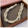 Meier Multi-layer necklace pearl choker retro light luxury niche necklace women's
