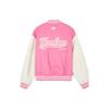 New MLB SS24 Baseball Jacket Women's Pink 3FJPV0141-50PKS