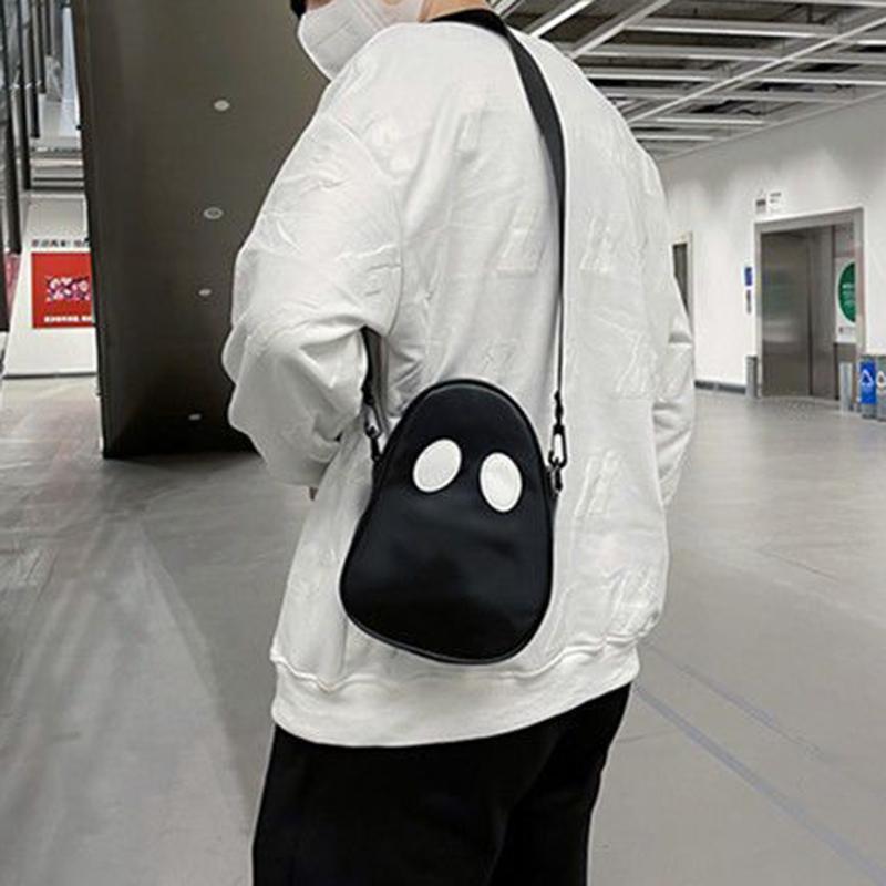 Vintage Schulter- und Unterarmtasche mit lustigem Teufelsgeist, Umhängetasche für Damen, Designer-PU-Leder, Reißverschluss, modische Geldbörsen und Handtaschen für Frauen