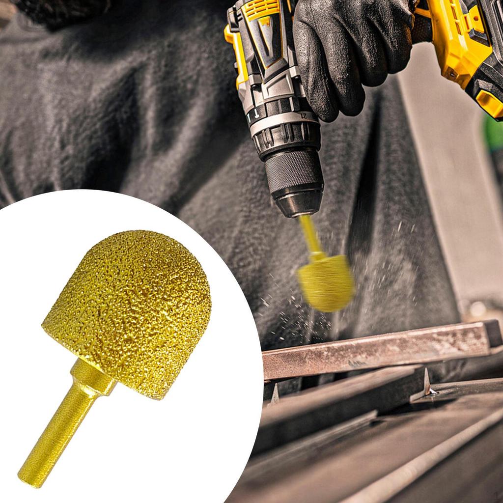 Diamond Bur Drill Bit, Grinding Head, Mounted Tip, Bit for Stone Carving