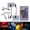 2pcs T10 LED RGB Interior 12V 5050 SMD Decorative Trunk Lamp Remote Control Multicolor Car Panel Dashboard Dome Reading Lighting