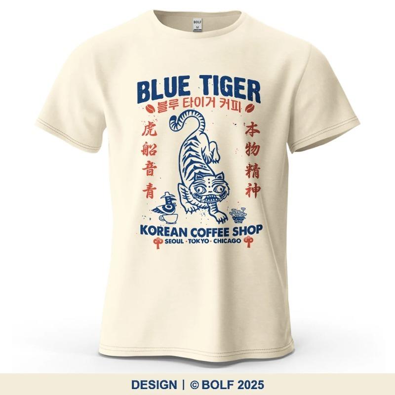 Men's Summer 100% Cotton Fashionable Casual Sports Loose Japanese Samurai Pattern Printed Round Neck Short Sleeve T-shirt Top