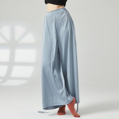 Women's Classical Dance Straight Flowy Wide-Leg Pants | Chinese Ethnic Dance Practice Costume for Body Training