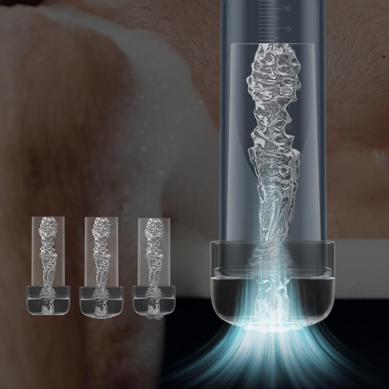 New Experience Vacuum Spa Massage Masturbator Men's Vibrator Water Bath Aircraft Cup Penis Pump Enlarger Male Sex Toy