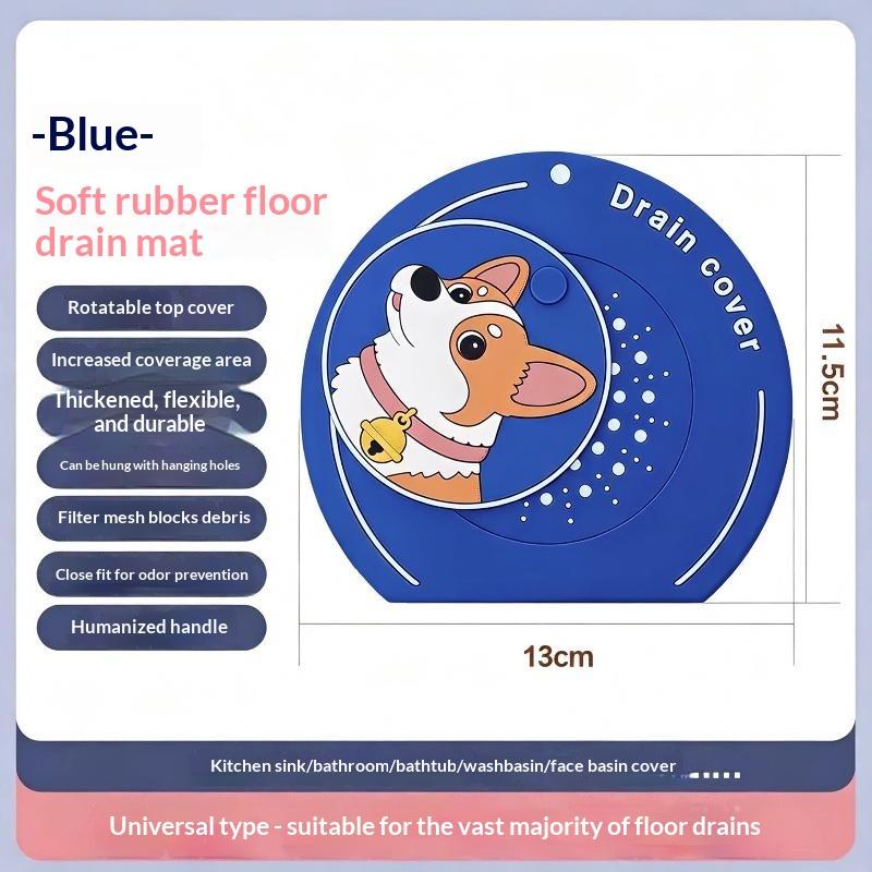 Insect-proof Floor Drain Cover Reusable Odor Blocking Drain Stopper Sink Seal Mat for Kitchen Shower Bathroom 1PC