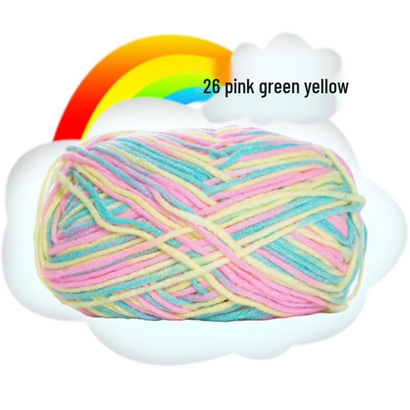 Gradient 5-Ply Medium Thick Baby Velvet Yarn for Crochet and Knitting