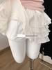 Korean Style Sweet White Layered Elastic Waist Short Skirt for Women - Spring/Summer Slimming & Versatile