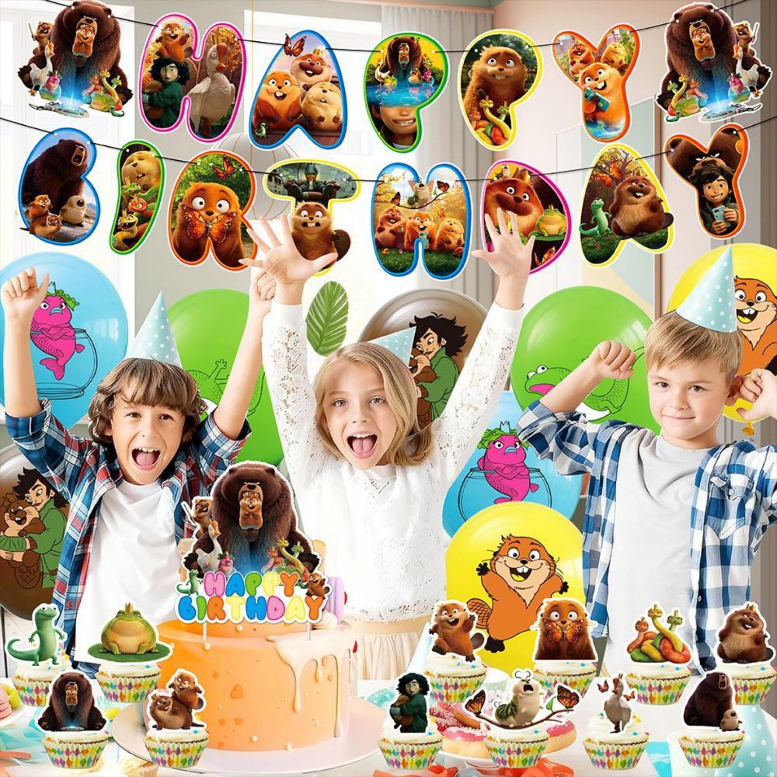 

Theme Birthday Party Decoration Children s Birthday Flag Cake Inserted Pendant Party Layout One Size