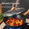 COOKER KING Wrought Iron Non-Stick Chinese Wok