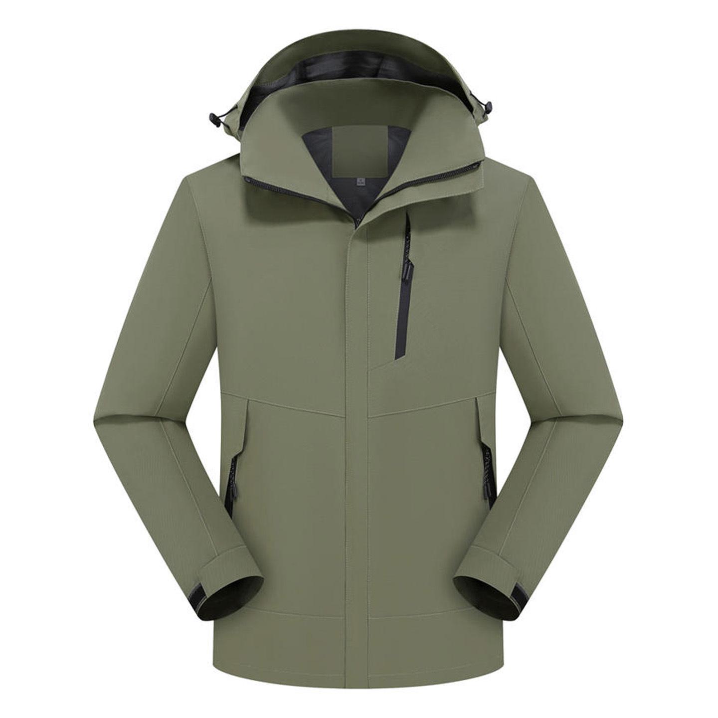 Unisex Windproof Jacket with Detachable Hood – Custom Print for Team Building & Workwear for Spring/Autumn 2XL