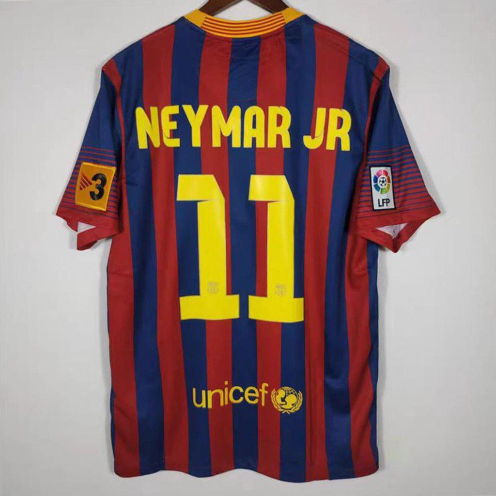 Retro Barcelona Heimtrikot - Neymar Kurzarm Fußballtrikot (Staffeln 13-15)