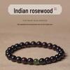Authentic Rosewood & Sandalwood Bracelet with Hetian Jade & Amber Beads - Unisex Single-Loop Design