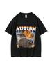 Zabawna Koszulka Meme z Autyzmem i Hyracek 'unisex Moda Dekolt O Wysokiej Jakości Modne Koszulki Unisex Retro Harajuku Bawełniana Koszulka Oversize