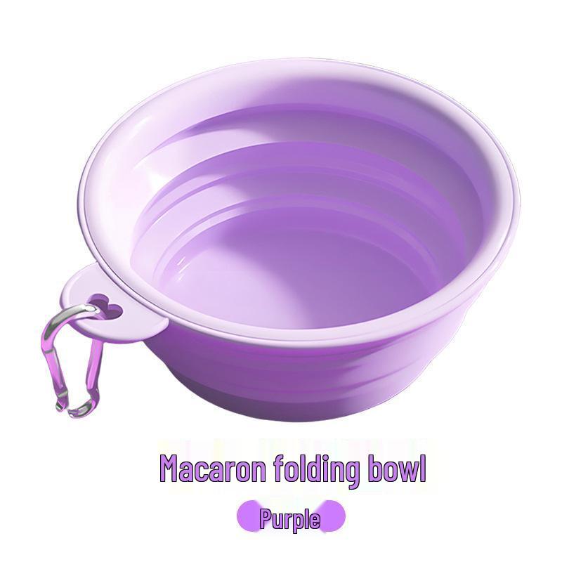 

Портативная силиконовая миска для домашних животных для собак и кошек - Складная дорожная миска для еды и воды 350ml