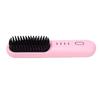 30W Cordless Hair Straightening Brush Portable Anti Scald Wide Fine Teeth Hair Straightener Curling Brush Pink