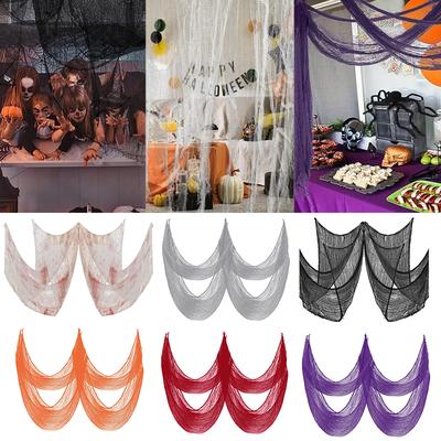 Halloween Decorative Fabrics Weird Halloween Decorations Flowing Interior Decorations Horror Gauze 76x190cm
