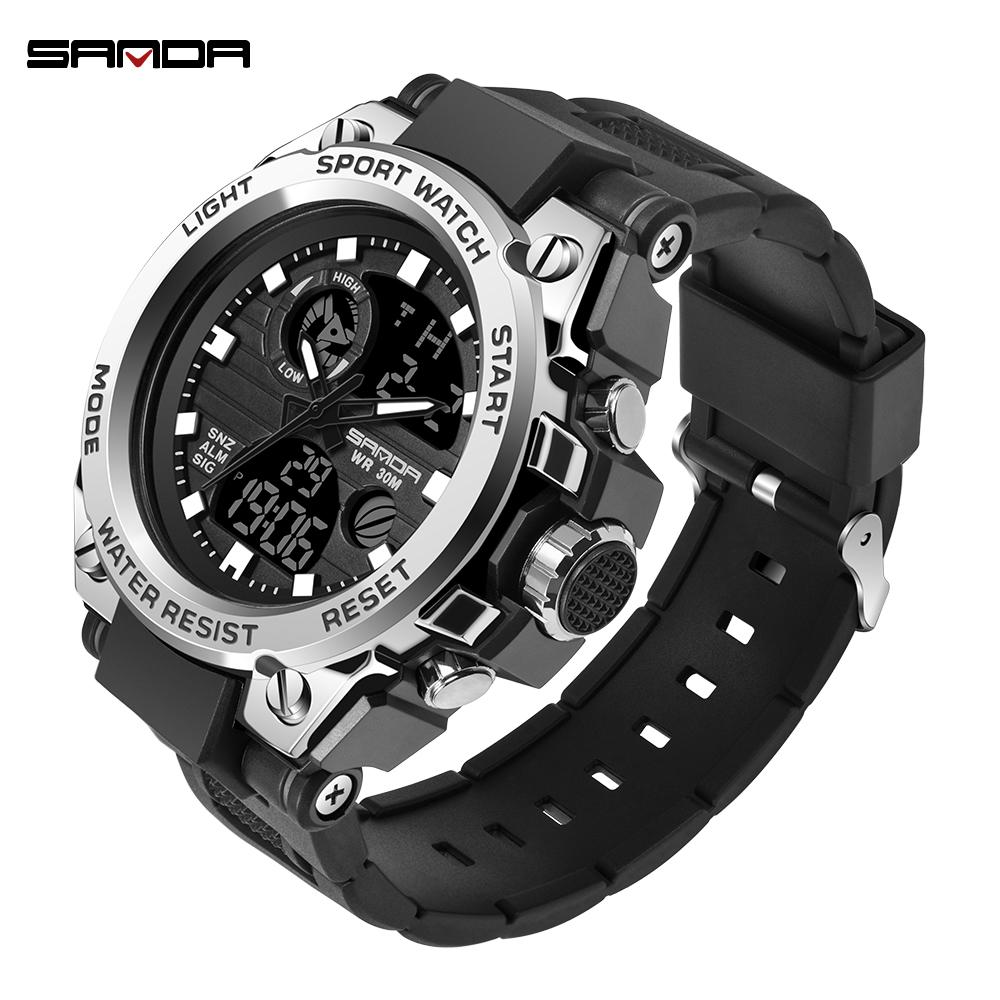 G Style Men Digital Watch Military Sports Watches Dual Display Waterproof Electronic Wristwatch Relogio Masculino 739