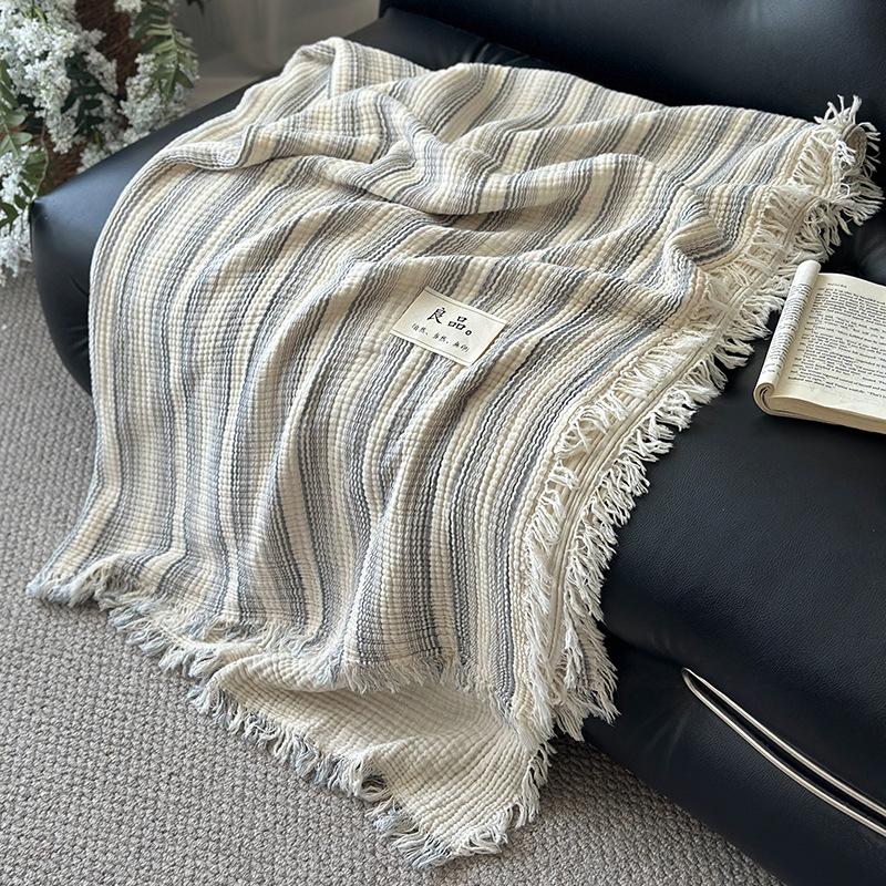 A-Class All-Cotton Gauze Summer Quilt & Blanket for Airplane, Sofa, or Office Nap