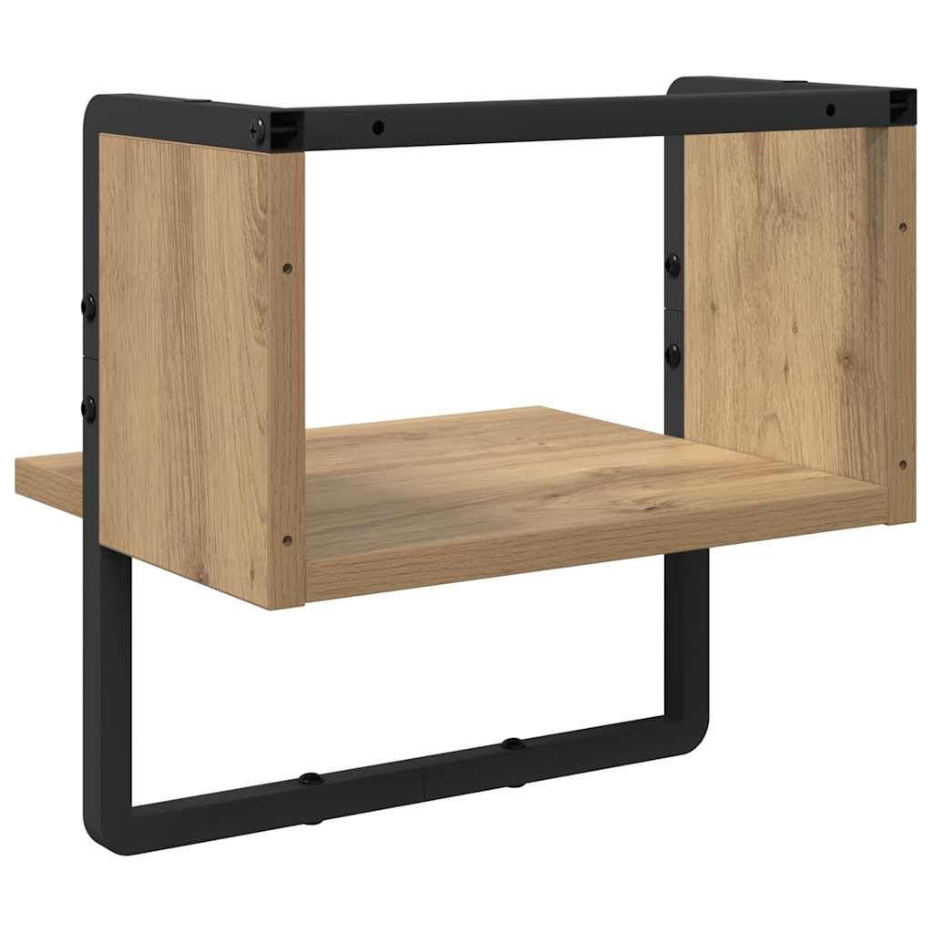 Floating Shelf Craftsmanship Oak 30 x 25 x 30 cm Wood Based Material