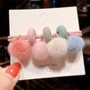 Lovely Fur Ball Girls Hair Bands Elastic Rubber Elegant Hair Accessories