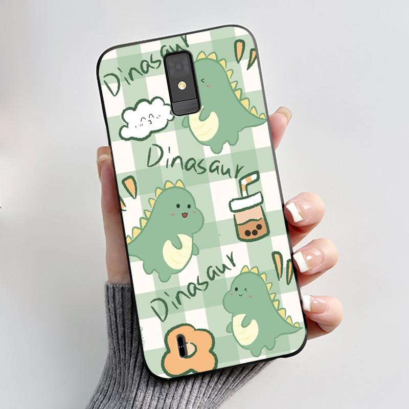 Cute Cartoon Case For ZTE Blade A32 Coque Capa Printing Shell Fundas BladeA32 Protective Cover Soft Silicone Black Casing Covers