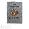 Dachshund Wire-haired, Wiener dog, Badger dog - Dog passport case, document case, gift for the traveller from the Art-Dog brand