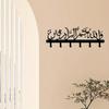Islamischer Metall-Schlüsselhaken mit arabischem Segen, zur Wandmontage, langlebige Eisen-Schlüsselablage, ideal als Geschenk oder Eid-Dekoration