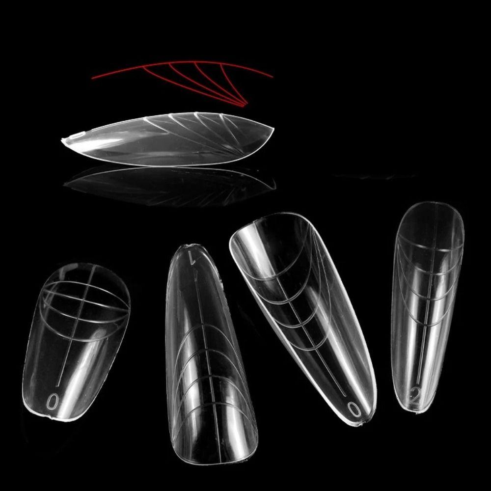 2025 Poly Nail Gel Nail Extension Molds Reusable Curved Stiletto Advanced Shape Dual Forms Full Cover Extension 3D Nail Forms