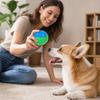 Dog Squeaky Ball Toy, Color Print -Shaped Ball for Small Dogs and