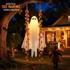 1.2M Hanging Swinging Ghost Halloween Decor Lighted Ghost Ornament 1pc
