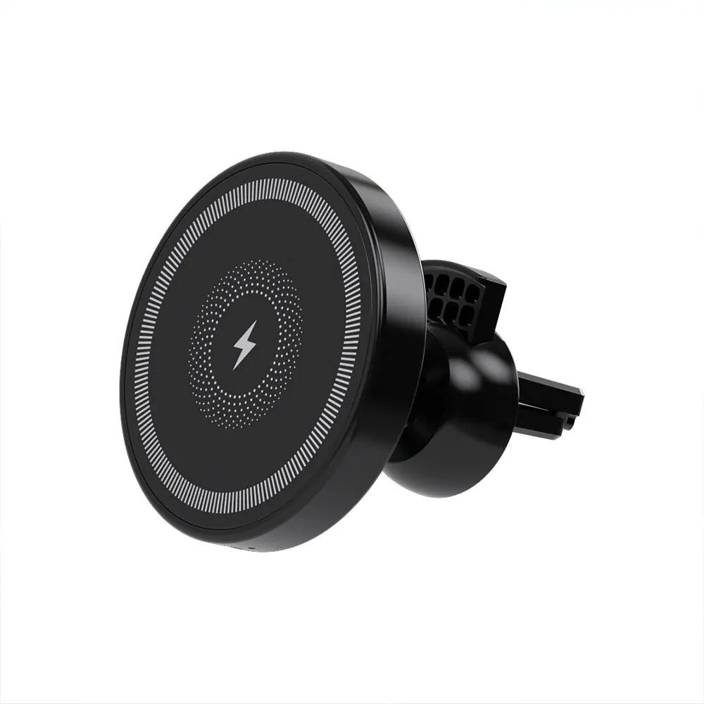 360 Rotation Air Vent Phone Holder Magnetic Wireless Charger Stand For Magsafe iPhone 16 15 14 13 12 Pro Max Fast Charging Mount