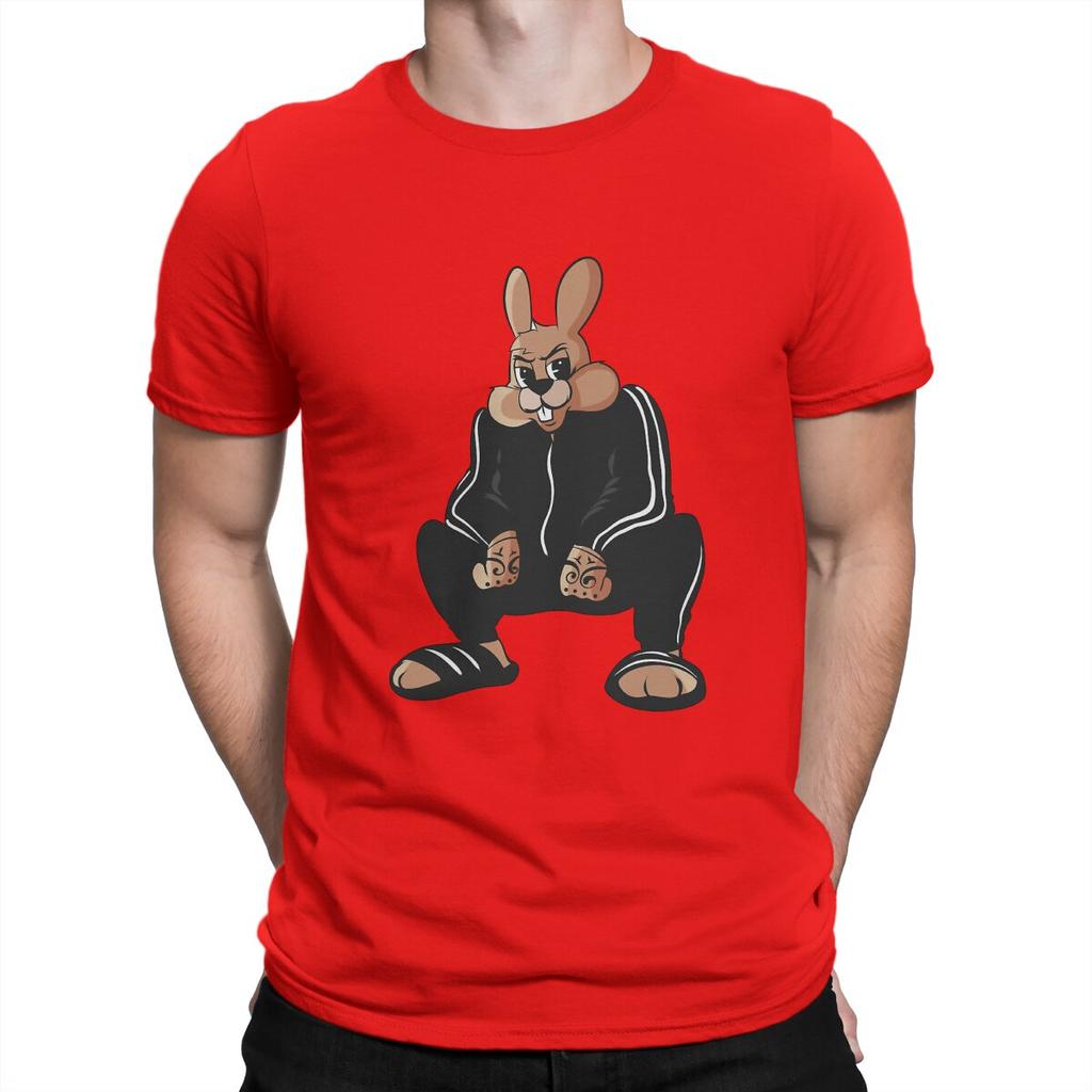 Rabbit Russian Cyka Blyat Mans TShirt Nu Pogodi Well Just You Wait Wolf Hare Cartoon Crewneck Tops Fabric T Shirt Humor