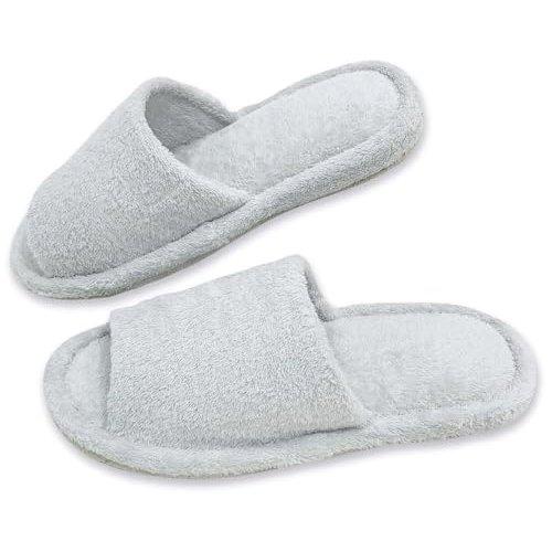 MORIPiLO Platinum Antibacterial Indoor Slippers - Towel Fabric, Odor-Resistant, L Size, Gray
