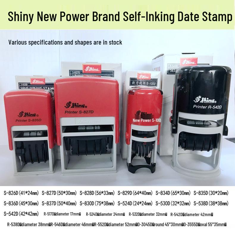 Shiny Self-Inking Date Stamp S-827D/829D/0-3045D/R-532D Without Engraving