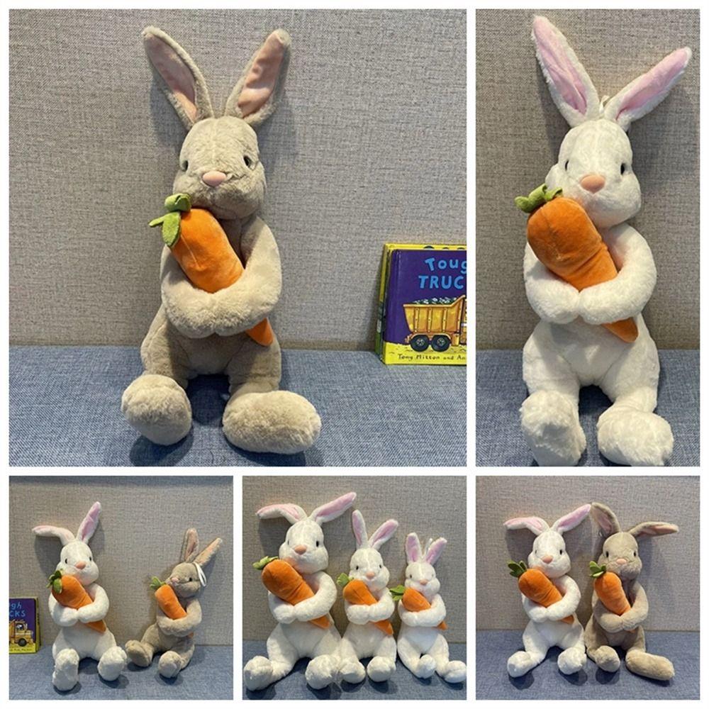 Sitting Bunny Stuffed Rabbit Doll Simulation Rabbit Plush Toys Children's Toy   Room Decor