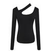 2024 Fall Sexy Slim Fit Halter Neck Long Sleeve T-Shirt for Women