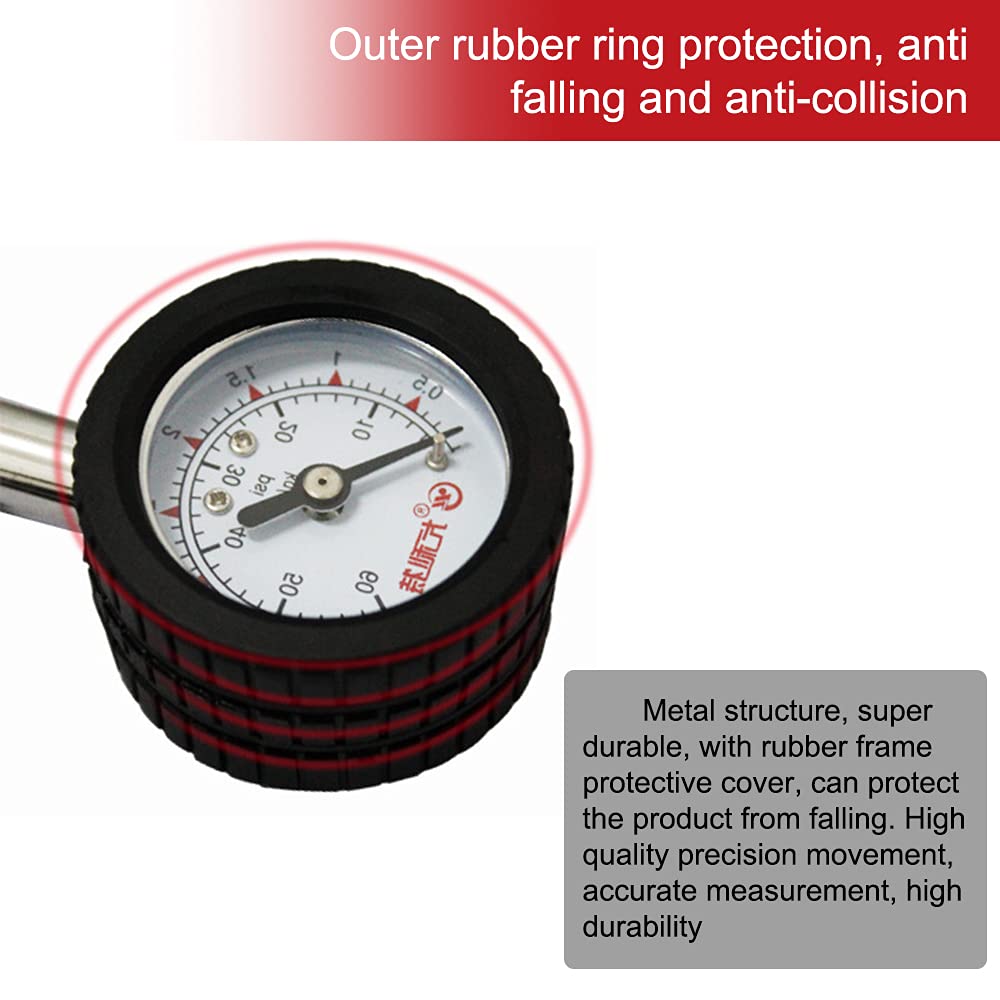 Tire Pressure Gauge, Tire Inflator with Large Display for Cars Motorcycles and Bicycles